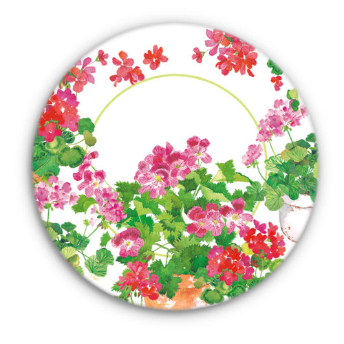 Trailing Geranium Dinner Plates - 8 Per Package