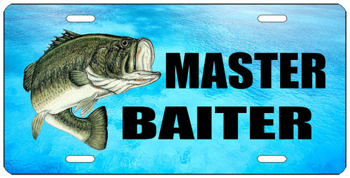 Funny Fishing Master Baiter License Plate Novelty Auto Car Tag Vanity Gift Bass Fish Funny Fishing Master Baiter License Plate Novelty Auto Car Tag Vanity Gift Bass Fish