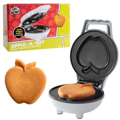 Mini Apple Waffle Maker - Make Breakfast Special for Kids or Adults w Individual 4 Inch Waffler Iron, Electric Non Stick Breakfast Kitchen Appliance, Great for College Dorms or Fun Gift Mini Apple Waffle Maker - Make Breakfast Special for Kids or Adults w Individual 4 Inch Waffler Iron, Electric Non Stick Breakfast Kitchen Appliance, Great for College Dorms or Fun Gift