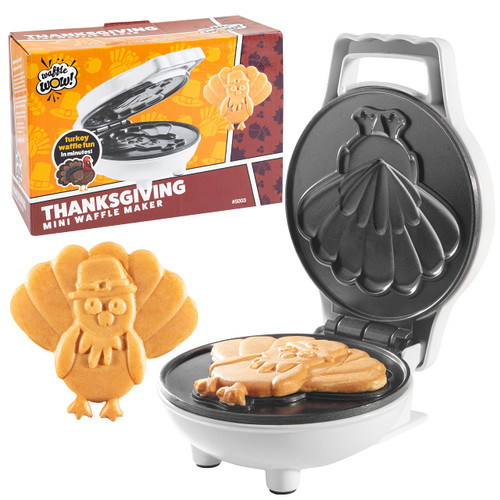 Thanksgiving Turkey Mini Waffle Maker - Make Holiday Breakfast Special for Kids & Adults w/Cute Design, 4" Waffler Iron Electric Nonstick Appliance - Fun & Festive, Fall Gift, Recipes Included Thanksgiving Turkey Mini Waffle Maker - Make Holiday Breakfast Special for Kids & Adults w/Cute Design, 4" Waffler Iron Electric Nonstick Appliance - Fun & Festive, Fall Gift, Recipes Included