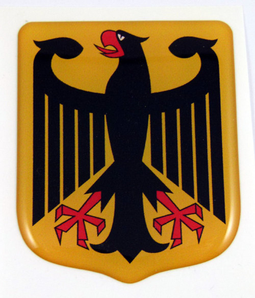 German Eagle Shield Emblem Domed Decal Bike Car Sticker Deutschland Germany DDCUS-GERMEAGLE