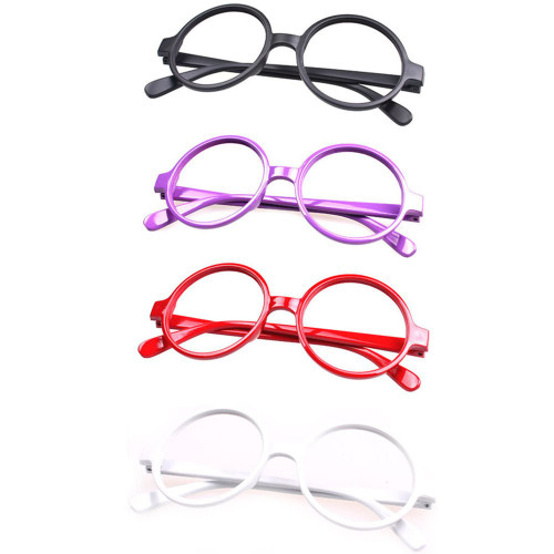 FancyG Retro Classic Geek Nerd Style Big Round Shape Costume Glasses Frames NO LENSES 4 Pieces Color Set202
