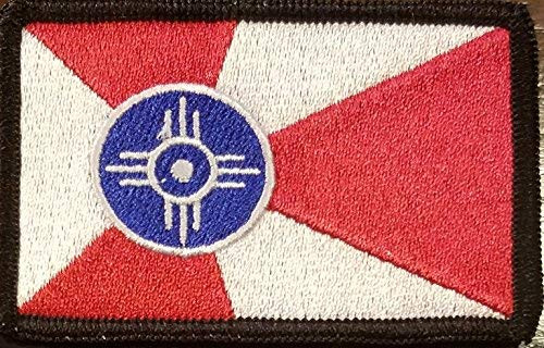 Embroidered Patch with Hook & Loop MC Biker Tactical Morale Shoulder Travel Emblem Black Border L M