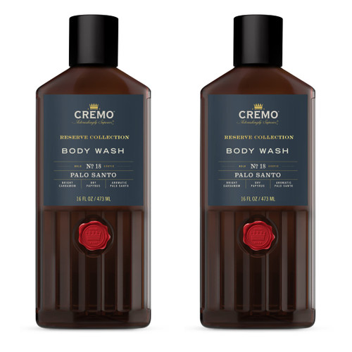 Cremo Rich-Lathering Palo Santo (Reserve Collection) Body Wash, Notes of Bright Cardamom, Dry Papyrus and Aromatic Palo Santo, 16 Fl Oz (2-Pack) Cremo Rich-Lathering Palo Santo (Reserve Collection) Body Wash, Notes of Bright Cardamom, Dry Papyrus and Aromatic Palo Santo, 16 Fl Oz (2-Pack)