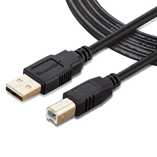 Printer Cable,Ruaeoda 10 Feet USB Printer Cable Cord USB 2.0 Type A Male to B Male Printer Scanner Cable for HP, Canon,Epson, Lexmark, Dell, Xerox, Samsung Etc
