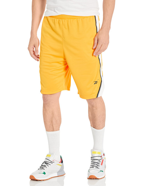Reebok Men's Standard Workout Ready Shorts, Always Yellow, X-Large