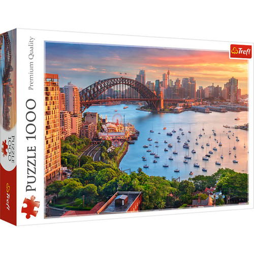 TREFL 1000 Piece Jigsaw Puzzle, Sydney, Harbor Bridge; Australia, Cityscape Puzzle, Adult Puzzle, Trefl 10743 TREFL 1000 Piece Jigsaw Puzzle, Sydney, Harbor Bridge; Australia, Cityscape Puzzle, Adult Puzzle, Trefl 10743