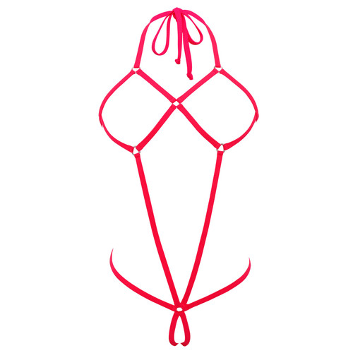 SHERRYLO Sling Bikini String Slingshot Bikinis Spider Extreme One Piece Microkini G String Exotic Slutty Lingerie Set Red