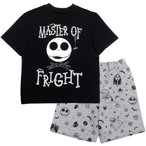 Disney Nightmare Before Christmas Jack Skellington Little Boys T-Shirt Shorts 7-8