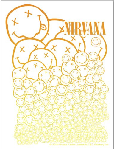 Licenses Products Nirvana Smiley Faces Sticker