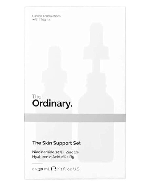 The Ordinary Facial Treatment: Hyaluronic Acid with 2% + B5 (30ml) and The Ordinary Niacinamide 10% + Zinc 1% (30ml) Bundle Face Care Set