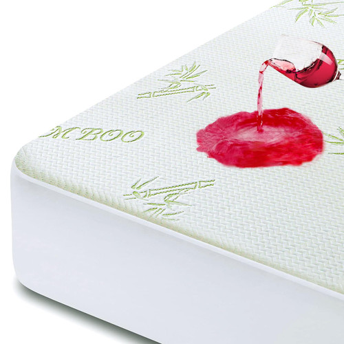 MUXHOMO King Mattress Protector, 100% Waterproof King Size Mattress Cover Protector, Cooling and Breathable Bamboo Mattress Pad Cover, Deep Pocket 8"-21" MUXHOMO King Mattress Protector, 100% Waterproof King Size Mattress Cover Protector, Cooling and Breathable Bamboo Mattress Pad Cover, Deep Pocket 8"-21"