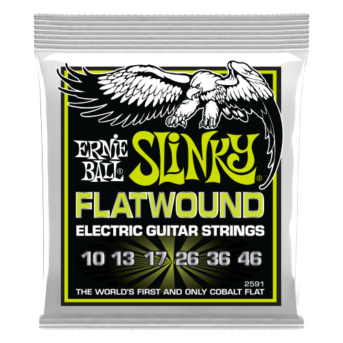 Ernie Ball Regular Slinky Flatwound Electric Guitar Strings 10-46 Gauge (P02591) Ernie Ball Regular Slinky Flatwound Electric Guitar Strings 10-46 Gauge (P02591)