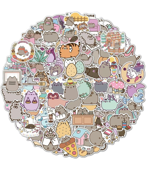 PEAK TOWN Cartoon Stickers,Vinyl Waterproof Stickers for Laptop,Bumper,Skateboard,Water Bottles,Computer,Phone,Cartoon Anime Stickers for Kids Teens Adult (CAT(100PC))