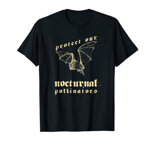 Protect Our Nocturnal Pollinators Bat in Gothic Vintage T-Shirt
