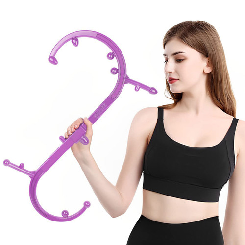 Masacane Trigger Point Massager Tool S Shaped Massage Hook Self Massage Cane for Back Neck & Shoulder - Muscle Knots Remover Therapy Massage Stick for Pain Relief for The Whole Body Detachable Design