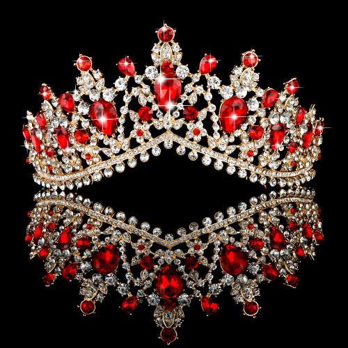 TOBATOBA Red Crown Queen Crowns for Women Crystal Wedding Tiara for Women Queen of Hearts Crown Princess Tiara for Bride Quinceanera Headpieces for Birthday Prom Pageant Halloween Costume Cosplay TOBATOBA Red Crown Queen Crowns for Women Crystal Wedding Tiara for Women Queen of Hearts Crown Princess Tiara for Bride Quinceanera Headpieces for Birthday Prom Pageant Halloween Costume Cosplay