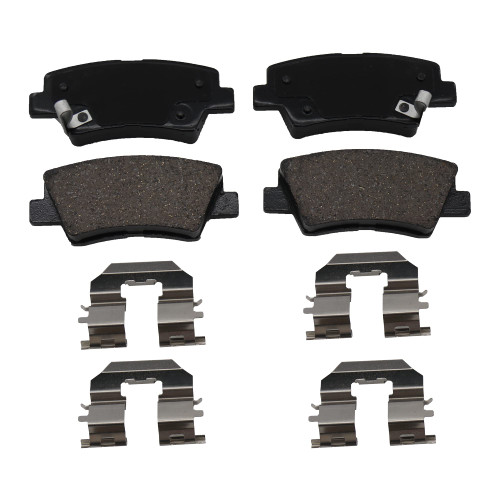 H HENZIKON HIGH-PERFORMANCE Replacement Rear Brake Pad Set for Select Hyundai Accent/Elantra/Sonata and Kia Cadenza/Forte/Optima/Rio/Soul Model Years (HZ1544)