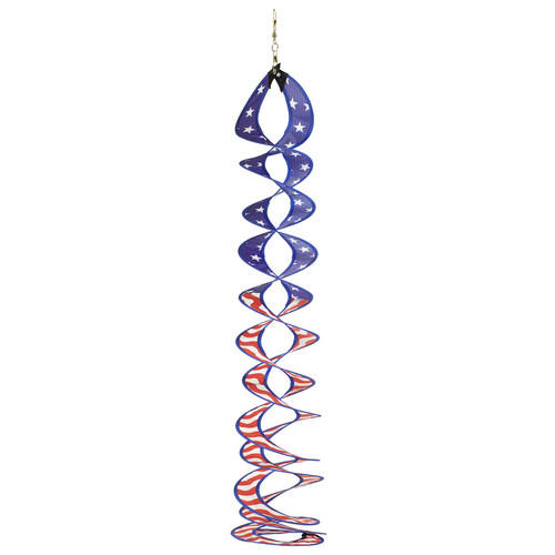 New In the Breeze 5183 Stars & Stipes Curlie Wind Spinner
