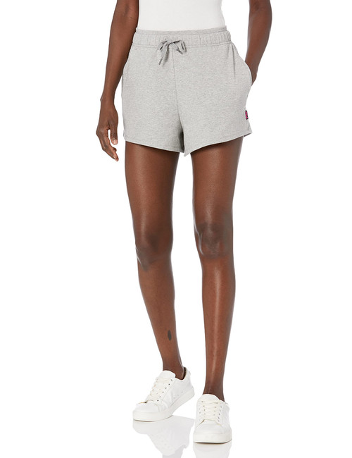 Fila Women's French Terry Short, Light Grey Marl, Small