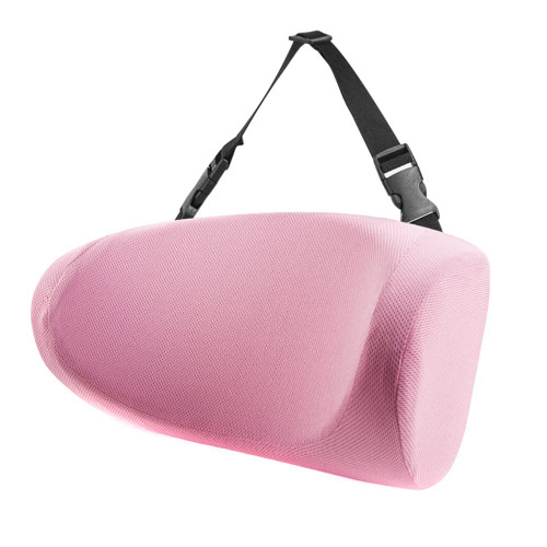 ikasus Car Headrest Pillow Memory Foam Headrest Cushion Comfortable Neck Pillow Rest Cushion with Adjustable Strap Ergonomic Design Car Seat Head Neck Support Pillow for Car Seat Home Office Pink