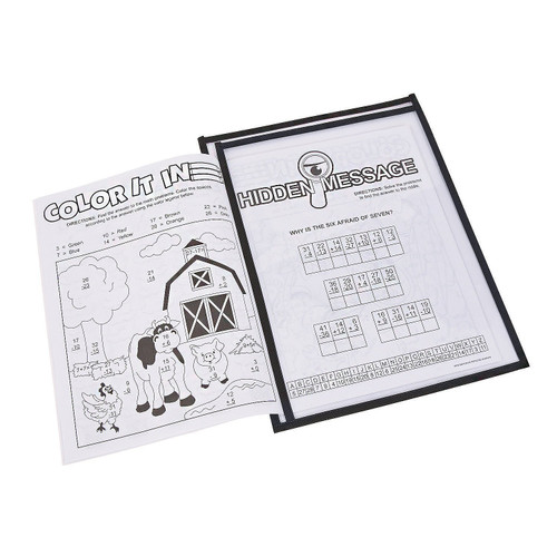 Fun Express Black Side Loading Dry Erase - 12 Pieces - Educational and Learning Activities for Kids