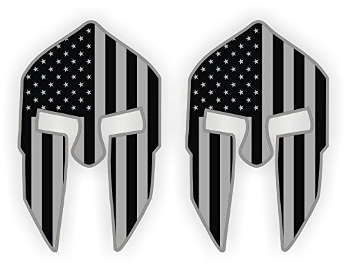 Pair - Spartan Helmet Vinyl Decals | Stickers Helmets, Hard Hats, Stealthy Black Ops American Flags