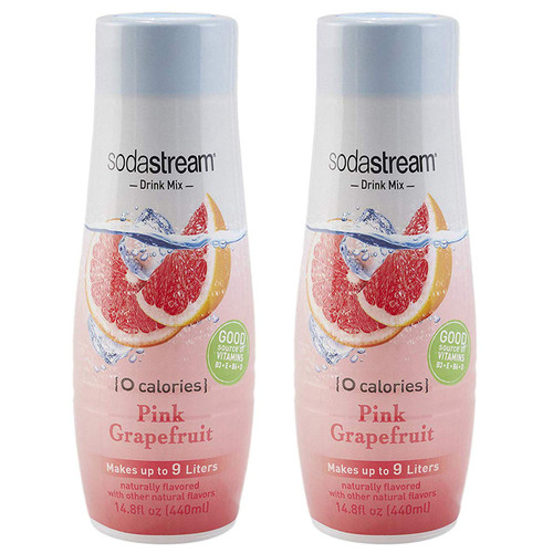 SodaStream Pink Grapefruit Zero Calorie, 14.8 Fl Oz (Pack Of 2)