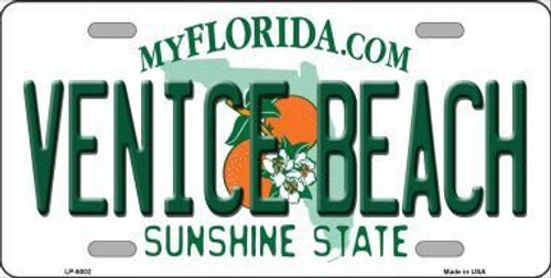 Smart Blonde Venice Beach Florida Novelty Metal License Plate LP-6002