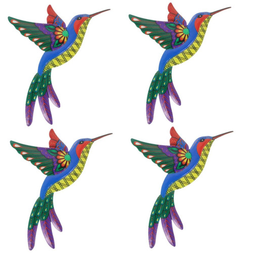 BESTOYARD 4pcs Iron Hummingbird Home Decorations Hummingbird Wall Art Wall Hanging Bird Decor Wall Decor Iron Art Decor Bird Handicraft Hummingbird Shaped Wall Hanging Products Metal