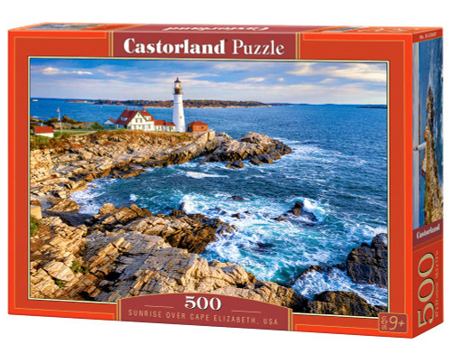 CASTORLAND 500 Piece Jigsaw Puzzle, Sunrise Over Cape Elizabeth, Sea Puzzle, Seashore, USA, Adult Puzzle, Castorland B-53667 CASTORLAND 500 Piece Jigsaw Puzzle, Sunrise Over Cape Elizabeth, Sea Puzzle, Seashore, USA, Adult Puzzle, Castorland B-53667