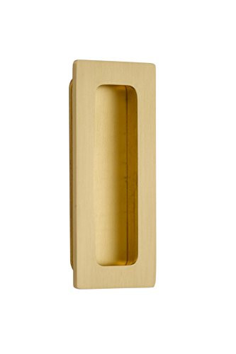 Emtek, Modern Rectangular, Flush Pull, 1-3/4" x 4", Satin Brass