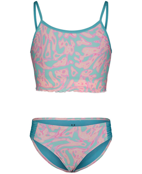 Under Armour Girls' Two-Piece Bikini Set, Pink Sugar Lava