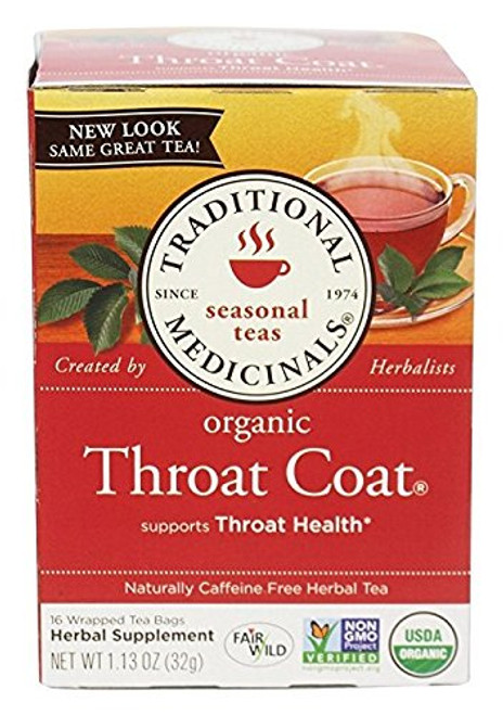 Traditional Medicinals, Organic Throat Coat Tea, 16 ct (Pack of 1) Traditional Medicinals, Organic Throat Coat Tea, 16 ct (Pack of 1)