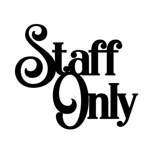 Staff Only Wall Art Murals Vintage Outdoors Wall Sticker Vinyl Wall Art Murals Quotes for Living Room Bathroom Playroom Home Decorations 18in