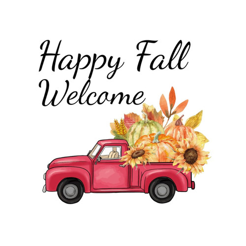 Happy Fall Words Letter Stickers Inspirational Pumpkin Patch Harvest Truck Doors Wall Sticker Vinyl Wall Stickers Quotes for Bumper Restaurant Refrigerator Home Decorations 18in
