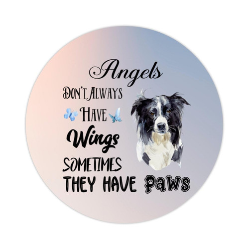 Bomehhjuli Dog Memorial 10 Pieces Angels Don't Always Have Wings Sticker Graphic Dachshund Dog Vinyl Decal Durable Sticker Vinyl Vivid Stickers for Laptop Luggage Skateboard Computer Phone 4inch