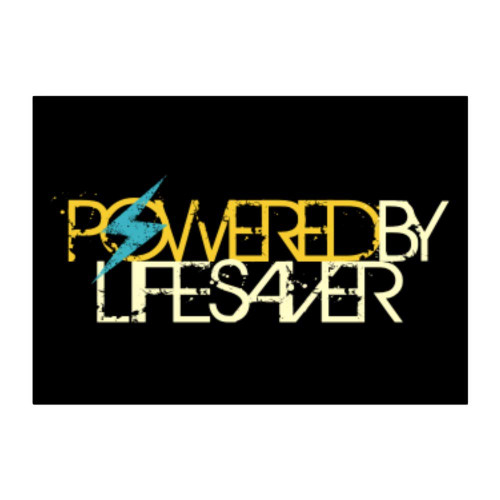 Teeburon Powered by Lifesaver Lightning Sticker Pack x4 6"x4"