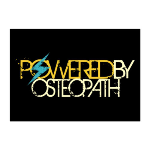 Teeburon Powered by Osteopath Lightning Sticker Pack x4 6"x4"