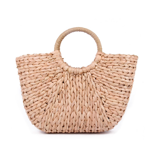 KUANG! Women Large Straw Rattan Beach Tote Bag HandBag Hobo Round Handle Summer Handwoven Straw Purse