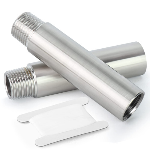 TAISHER 2PCS Stainless Steel Pipe Fittings, 3/4" NPT Male x 3/4" NPT Female Threaded, 4" Length Nipple Cast Pipe