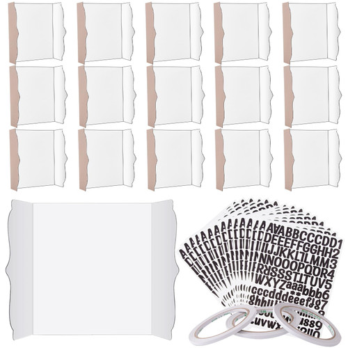 15 Pcs Trifold Poster Board Tri fold Presentation Portable Science Fair Boards 3-Panel Display Board Cardboard Foldable Posterboard Project Board (White, 12 x 20 Inch)