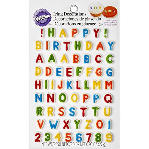 Wilton 710-6042 Letters & Numbers Edible Icing Decorations Wilton 710-6042 Letters & Numbers Edible Icing Decorations