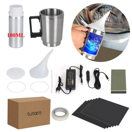 TUTOOLS Headlight Repair Kit, Automobile Headlight Restoration Kits,Car Headlight Polish Repair Tool, Glass Scratch Repair Headlight Renovation