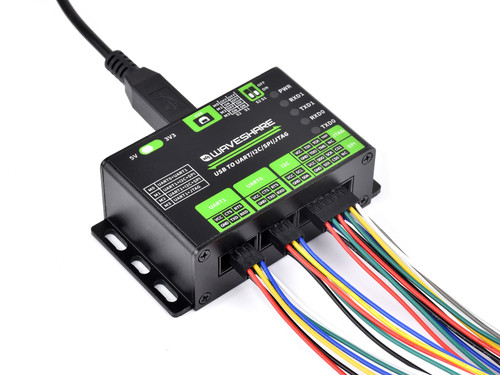 USB to UART/I2C/SPI/JTAG Converter Support USB to 2-ch UART, or USB to 1-ch UART + 1-ch I2C + 1-ch SPI, or USB to 1-ch UART + 1-ch JTAG, Compatible with Win11/10/8.1/8/7, Linux, etc. 3.3V/5V