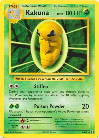 Pokemon - Kakuna (6/108) - XY Evolutions