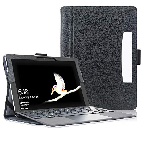 Surface Go Case, ACdream Multiple Angle Viewing with Pocket Business Cover Case for Microsoft Surface Go Tablet 2018 Release (Compatible with Surface Go Type Cover Keyboard), (Black-X87)