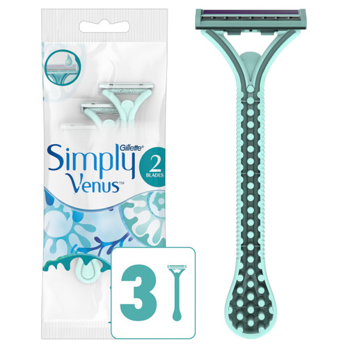 Gillette Simply Venus 2 Disposable Razors, 3 Count
