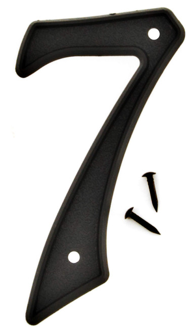 Hy-Ko Products PN-29/7 Plastic House Number 7 (SEVEN) 4" High Black