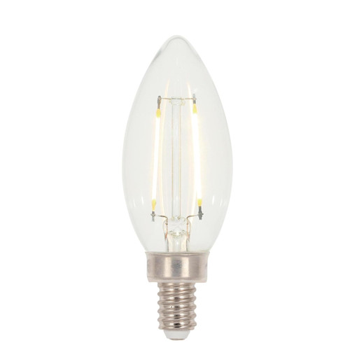 Westinghouse Lighting 4517100 3.3 Watt (40 Watt Equivalent) B11 Dimmable Clear Filament LED Light Bulb, Candelabra Base